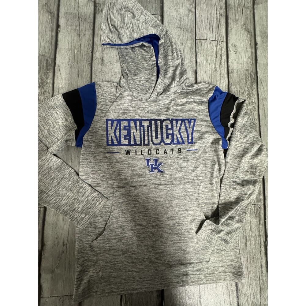 NWT Youth Boys Colosseum Kentucky Wildcats Hoodie Tee Medium 12/14 Grey Performa